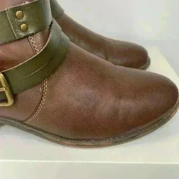 ROXY vintage boho Jensen Ankle Boots Women Size 6.5 Brown With Zipper - Picture 6 of 15